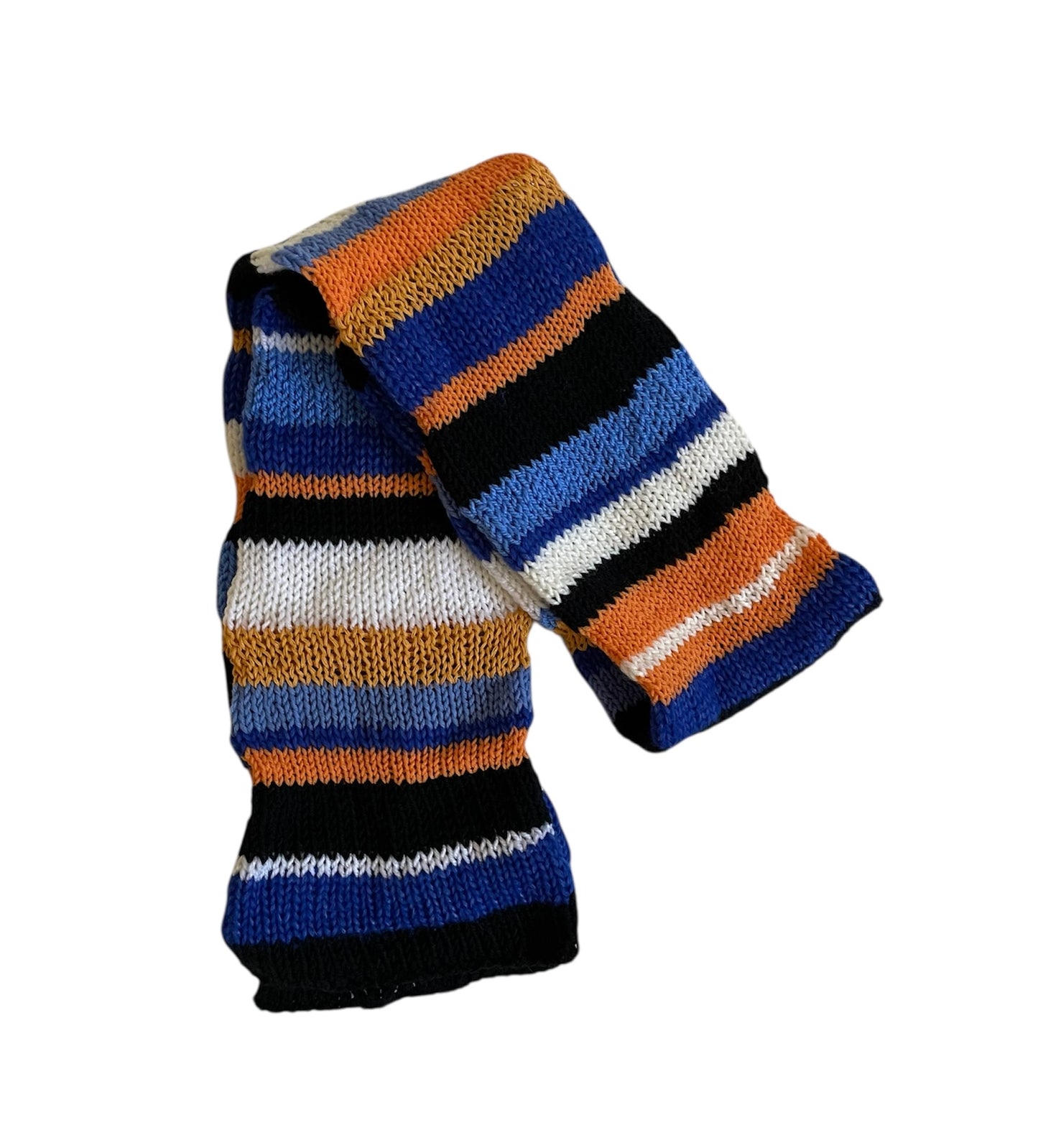 Striped knitted scarf