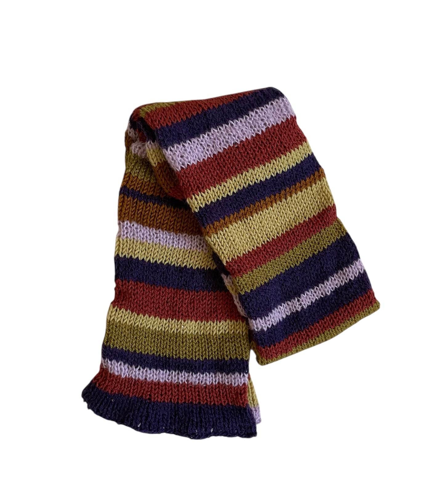 Striped knitted scarf
