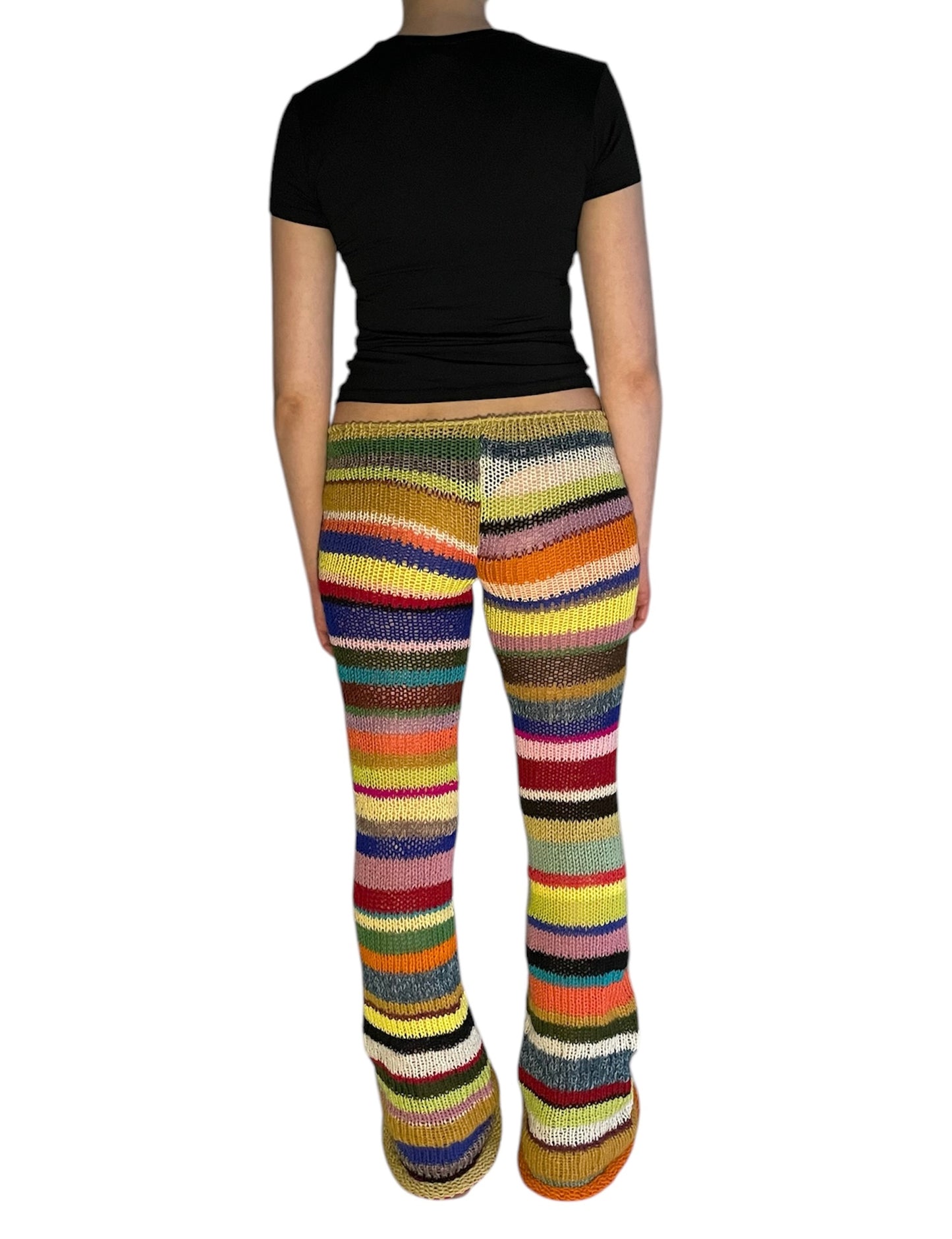 Striped knitted pants