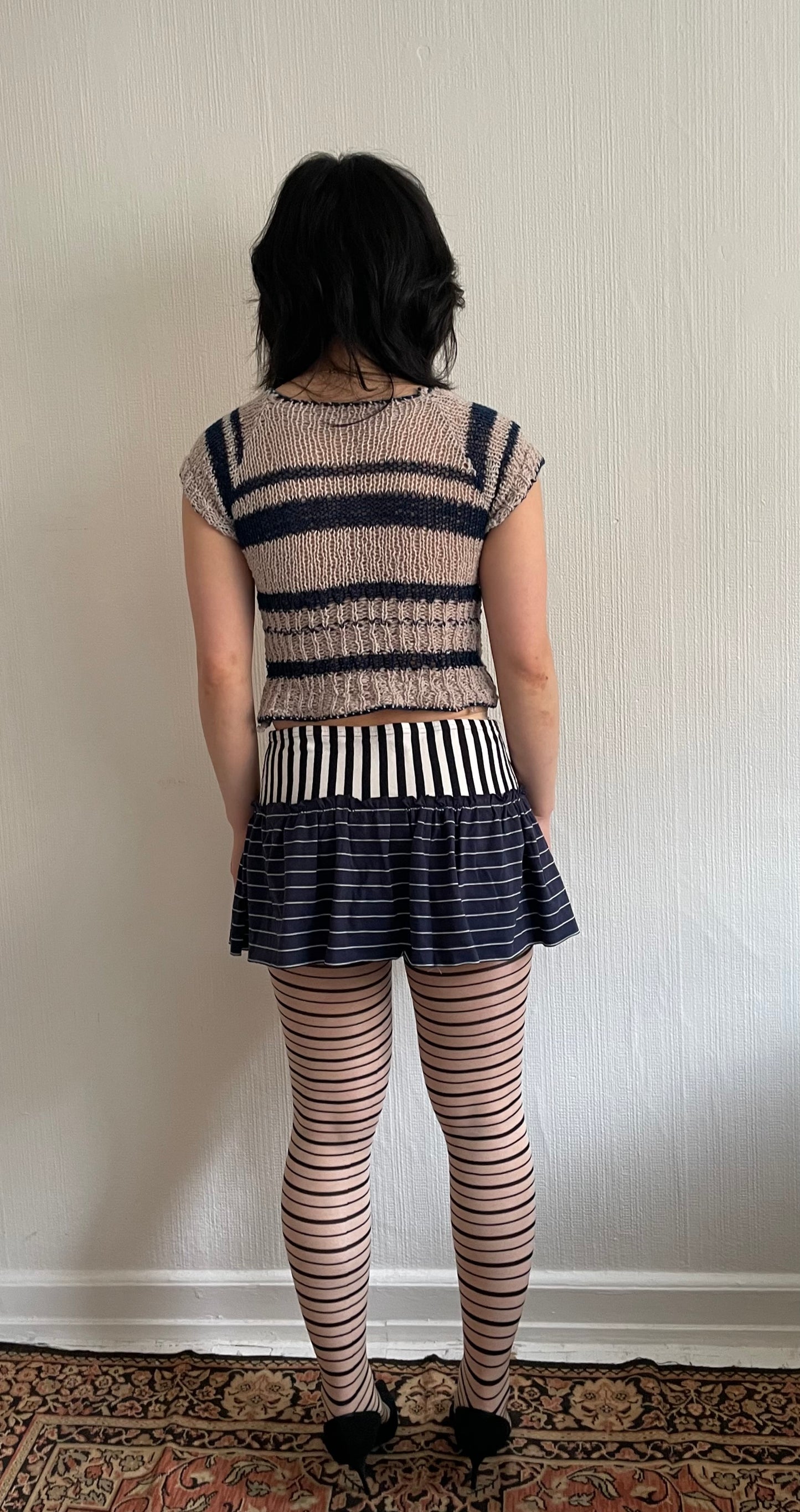 Striped knitted top