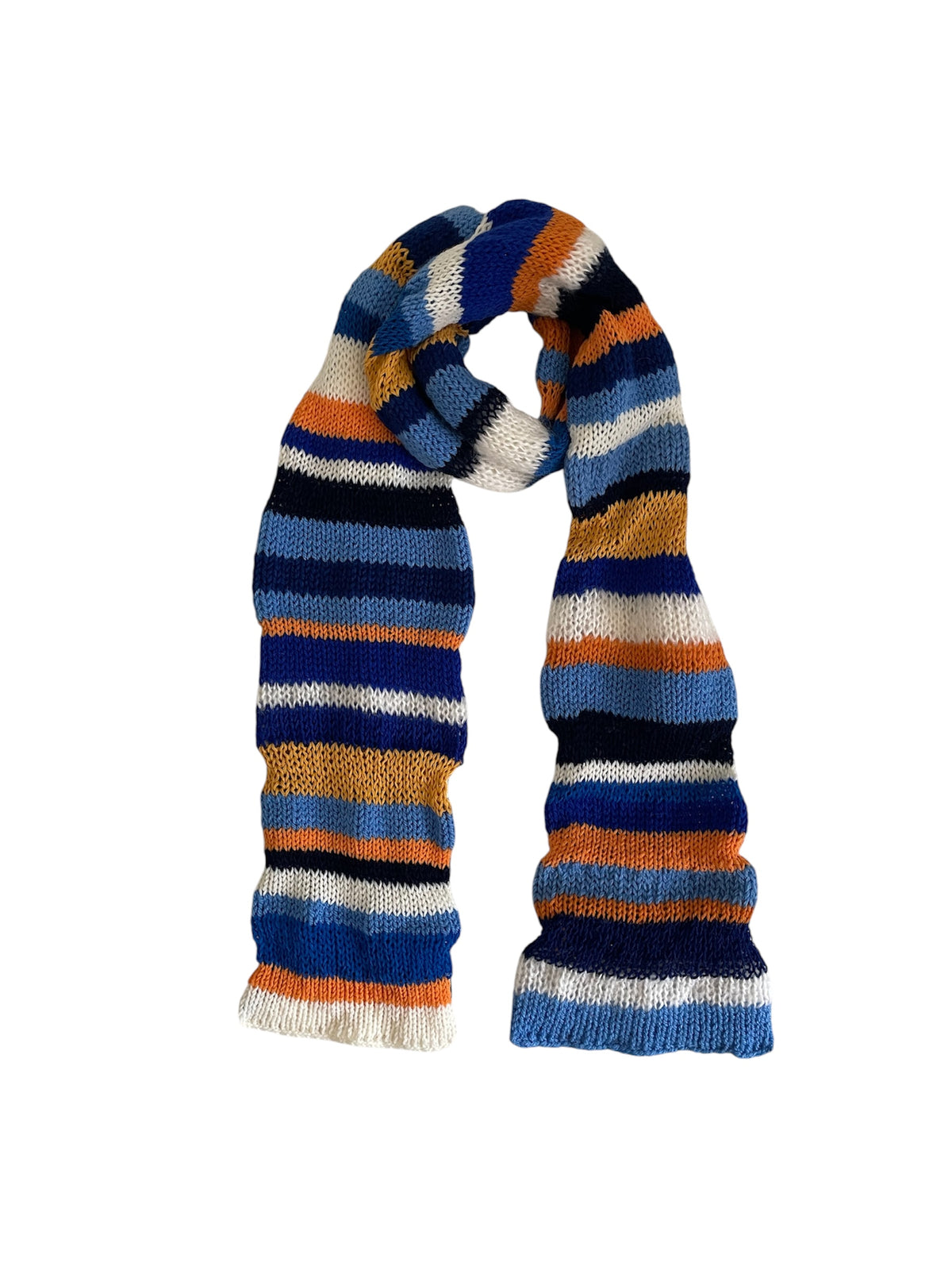 Striped knitted scarf