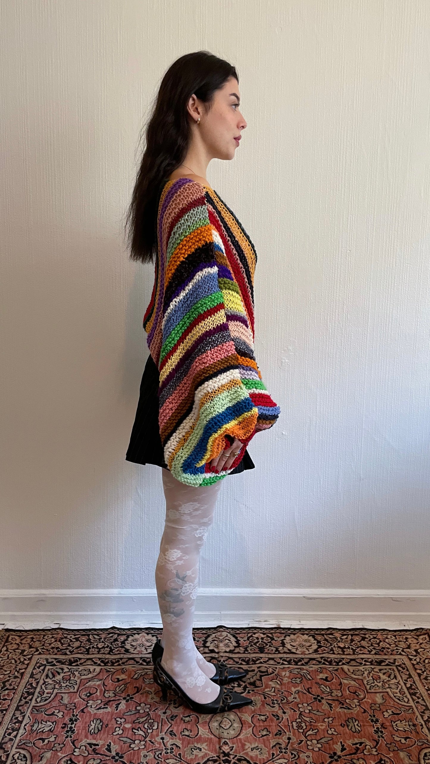 Sample - striped balloon sweater