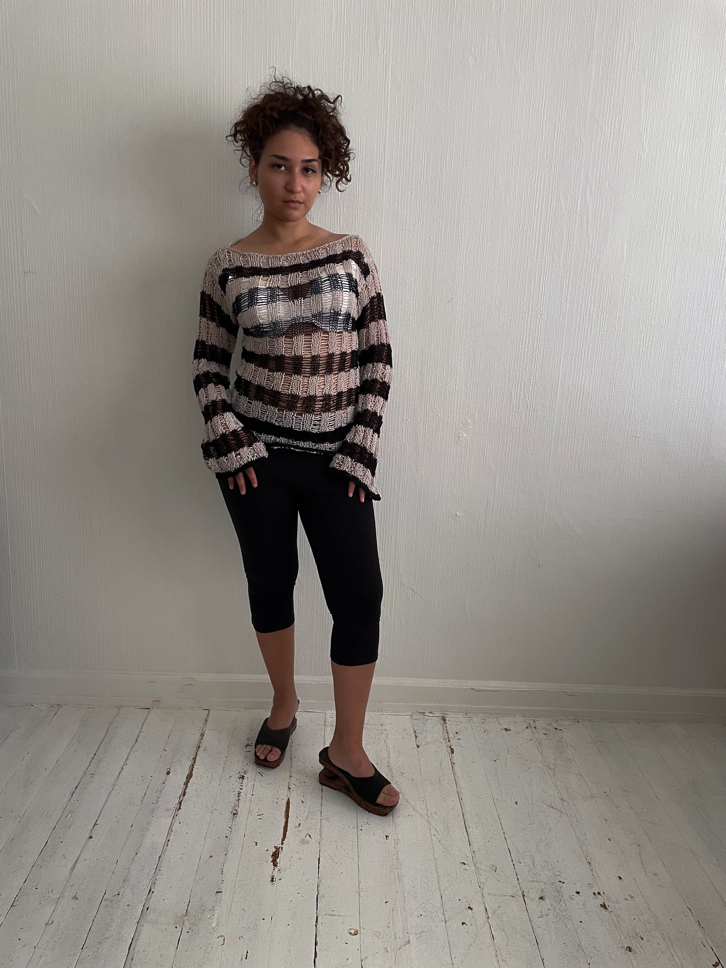 Striped knitted jumper
