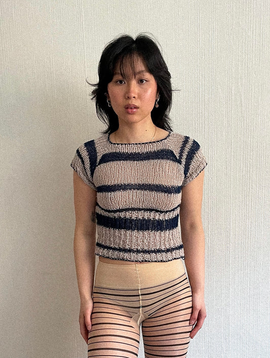 Striped knitted top