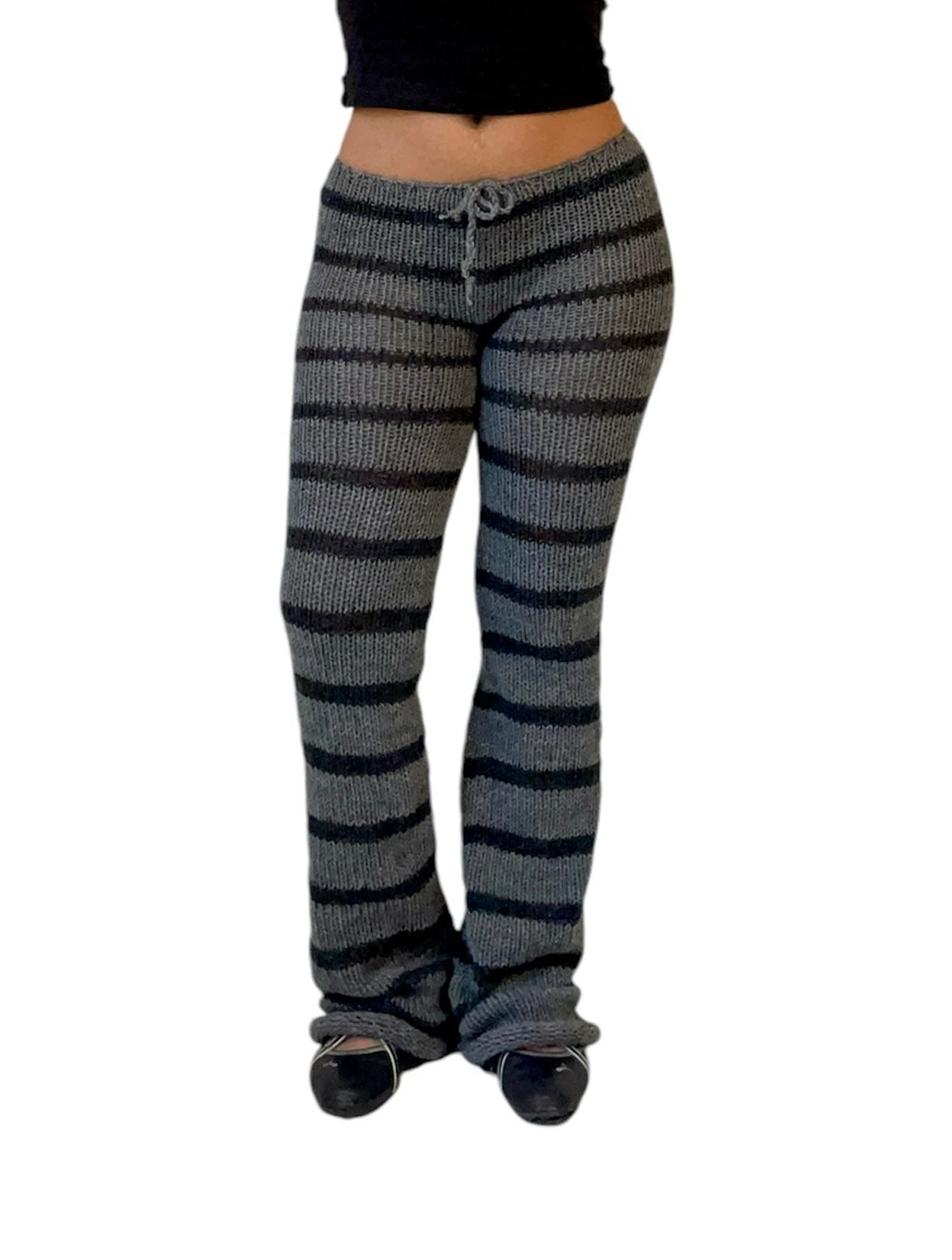 Striped knitted pants