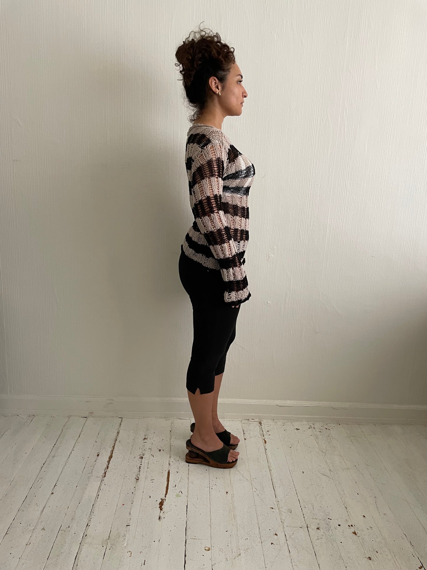 Striped knitted jumper