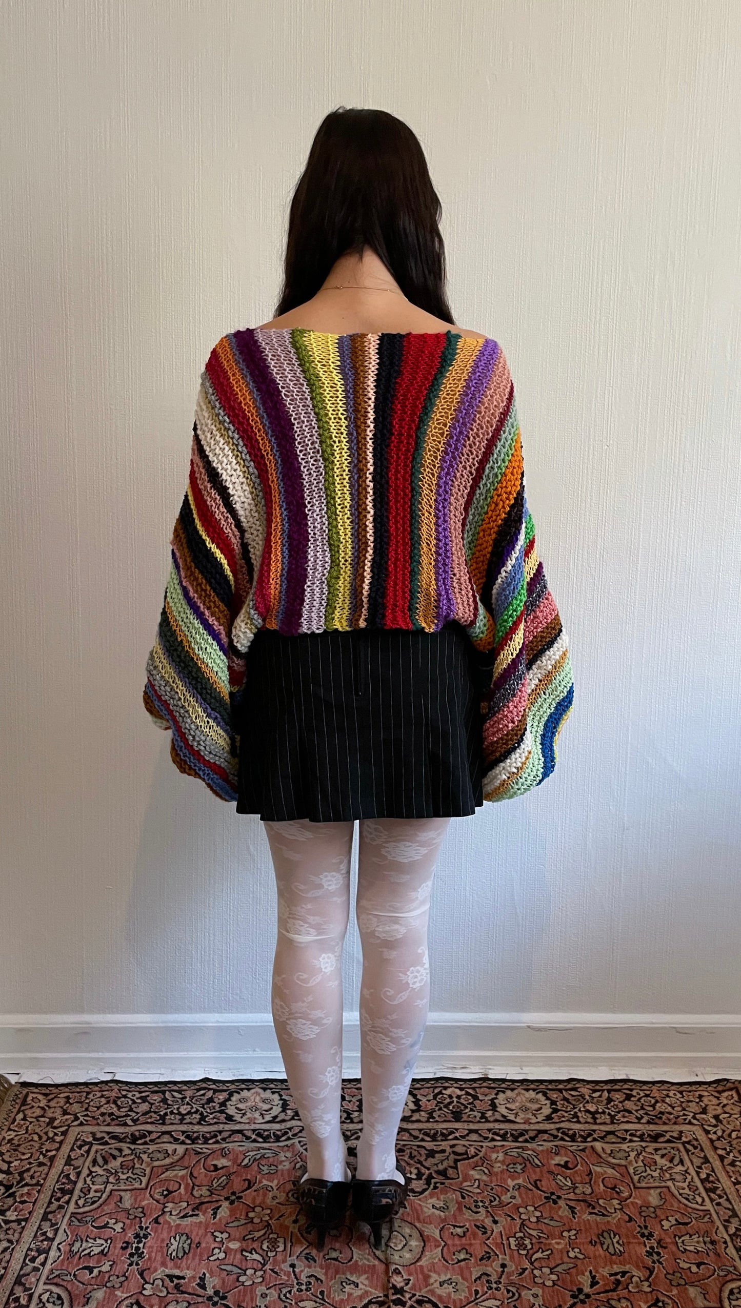 Sample - striped balloon sweater