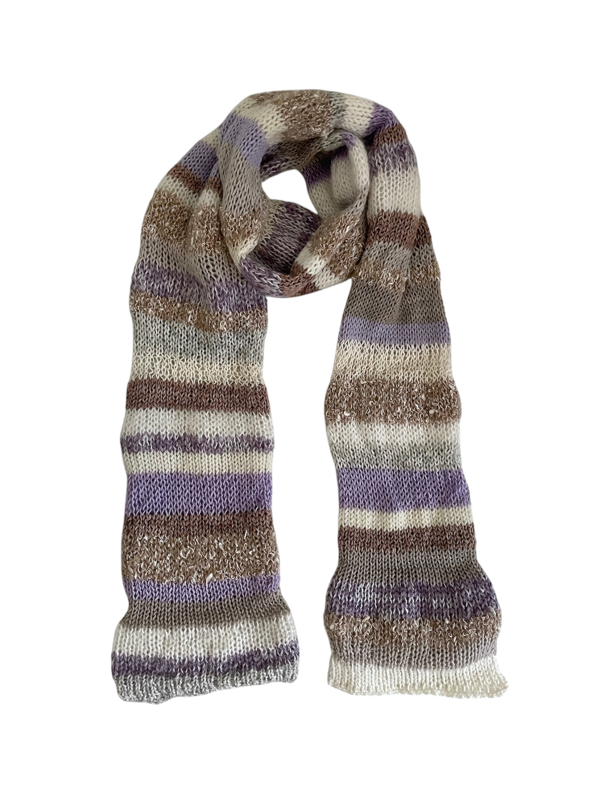 Striped knitted scarf