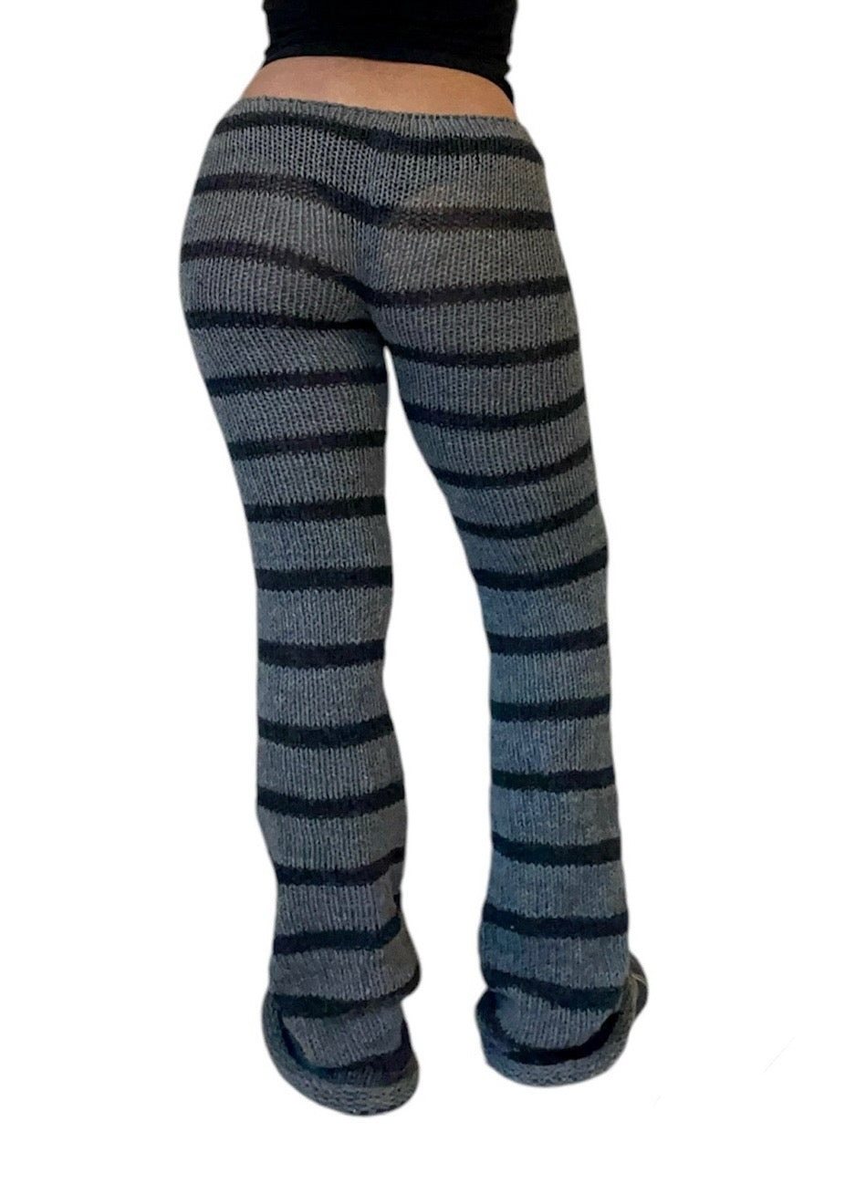 Striped knitted pants