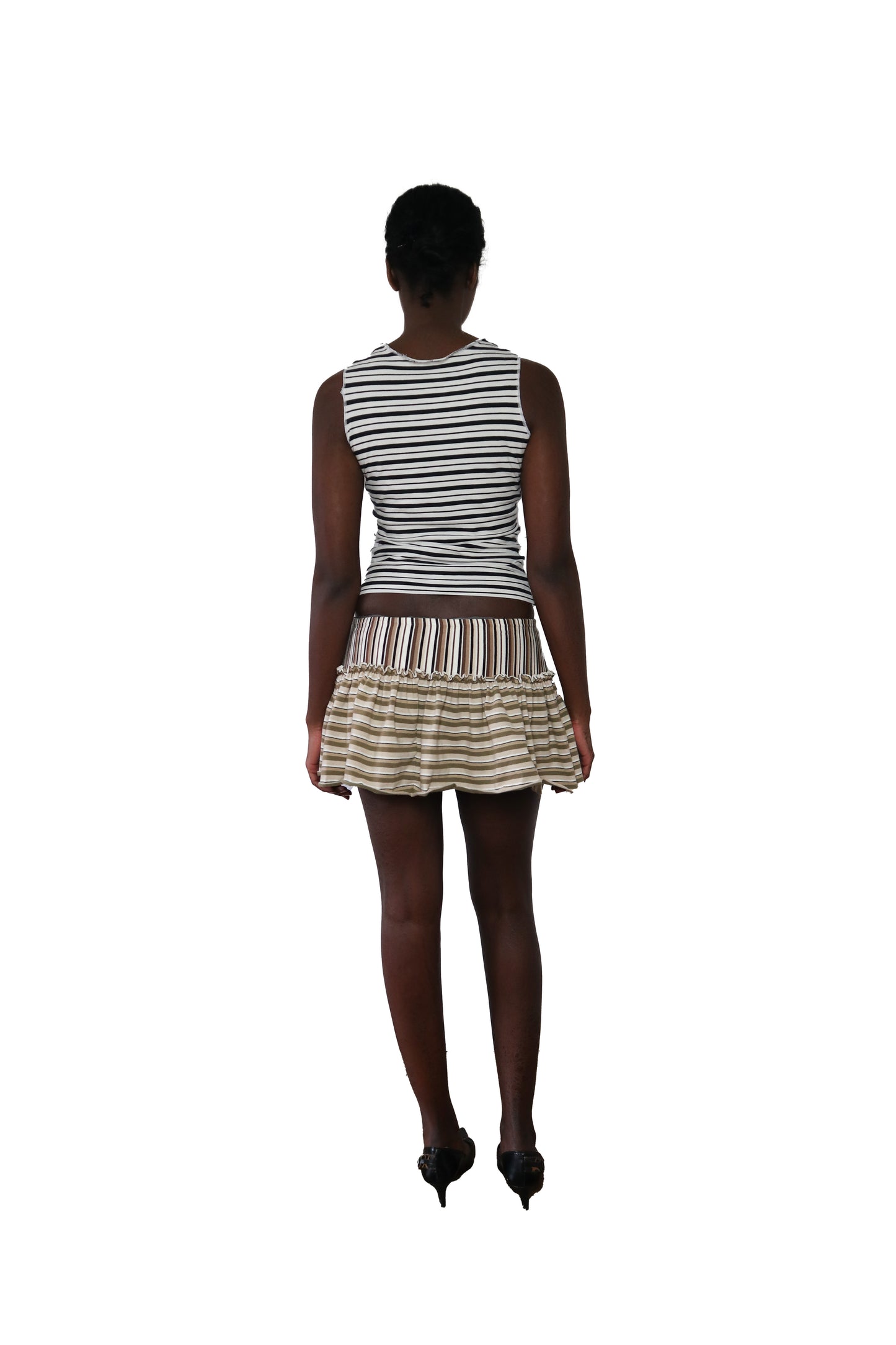 Striped mini skirt