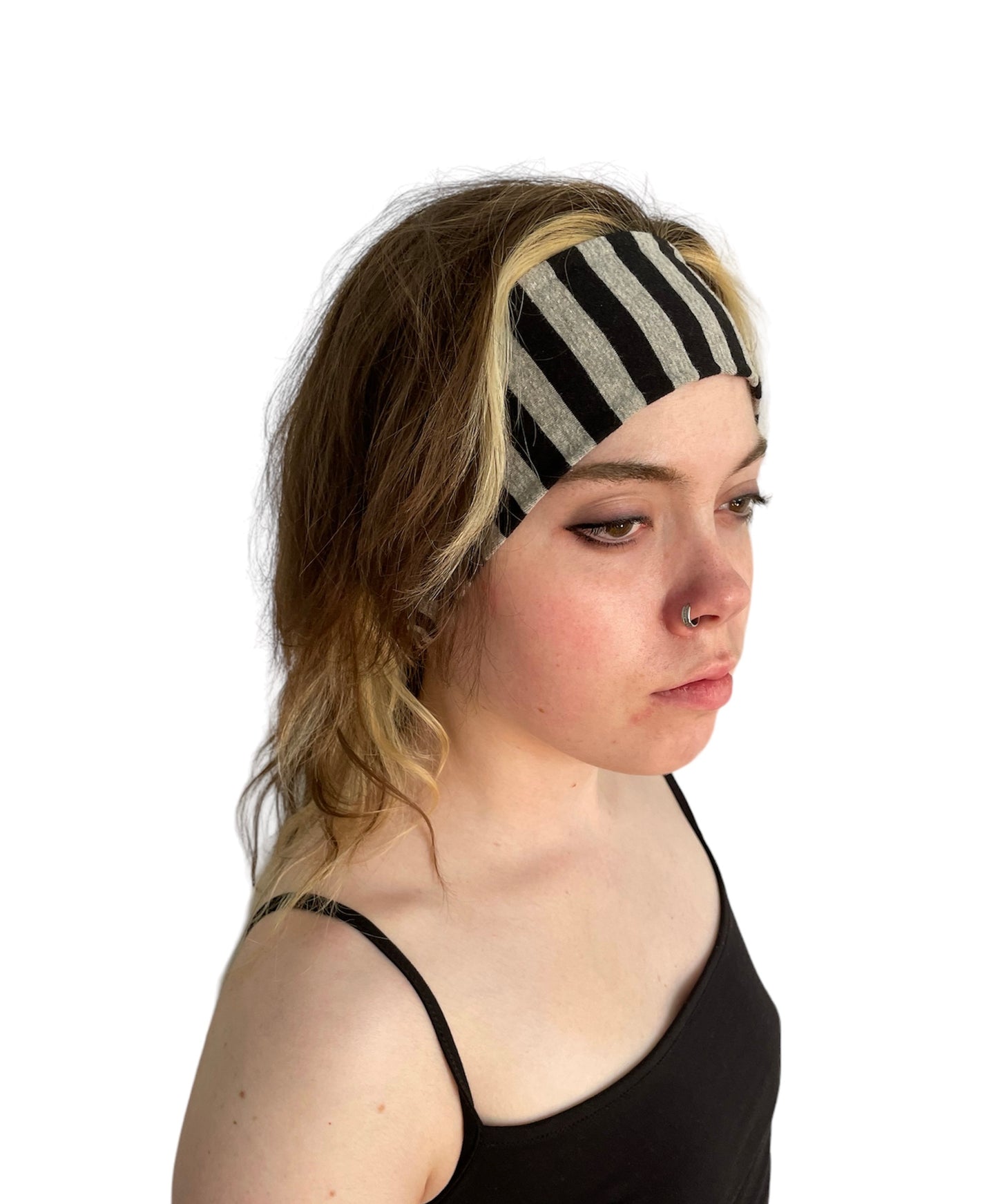 Striped jersey headband